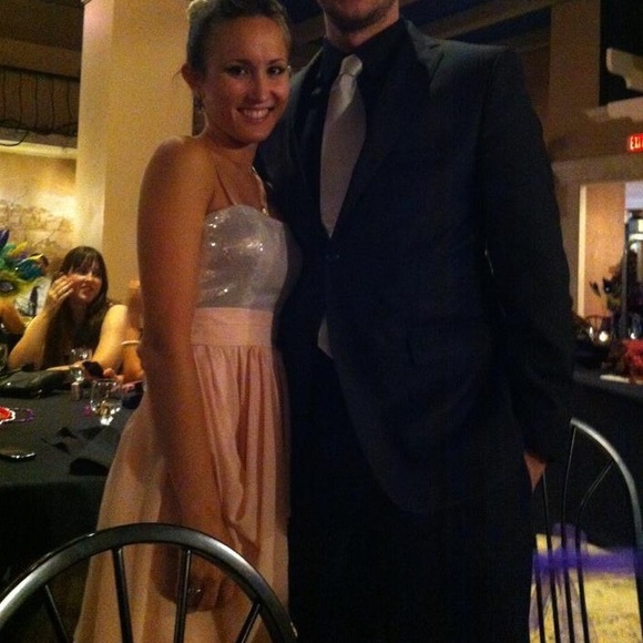 Strapless Peach Aqua Brand Dress - Picture 5 of 5